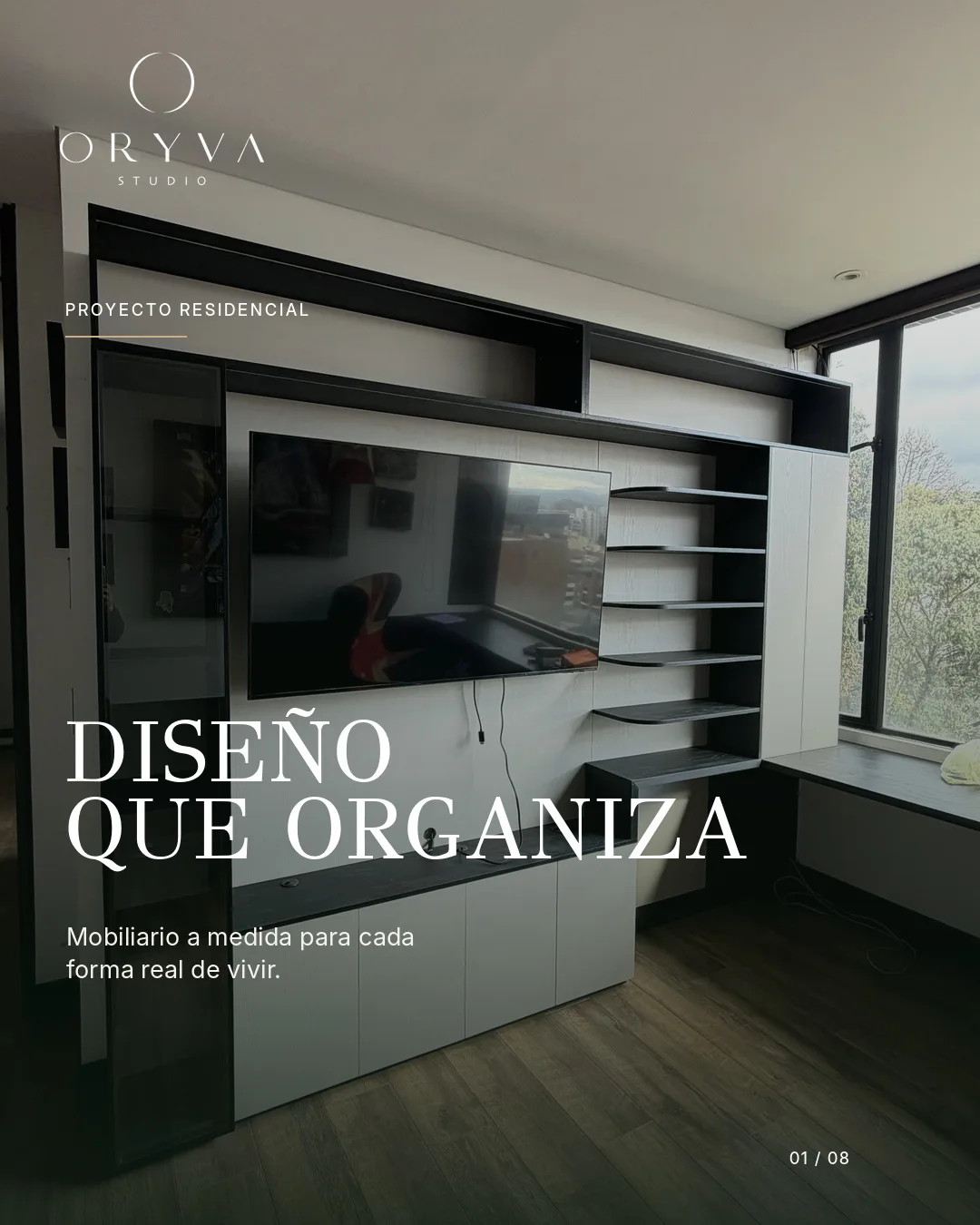 Diseño que organiza. Proyecto residencial: mobiliario a medida para cada forma real de vivir.